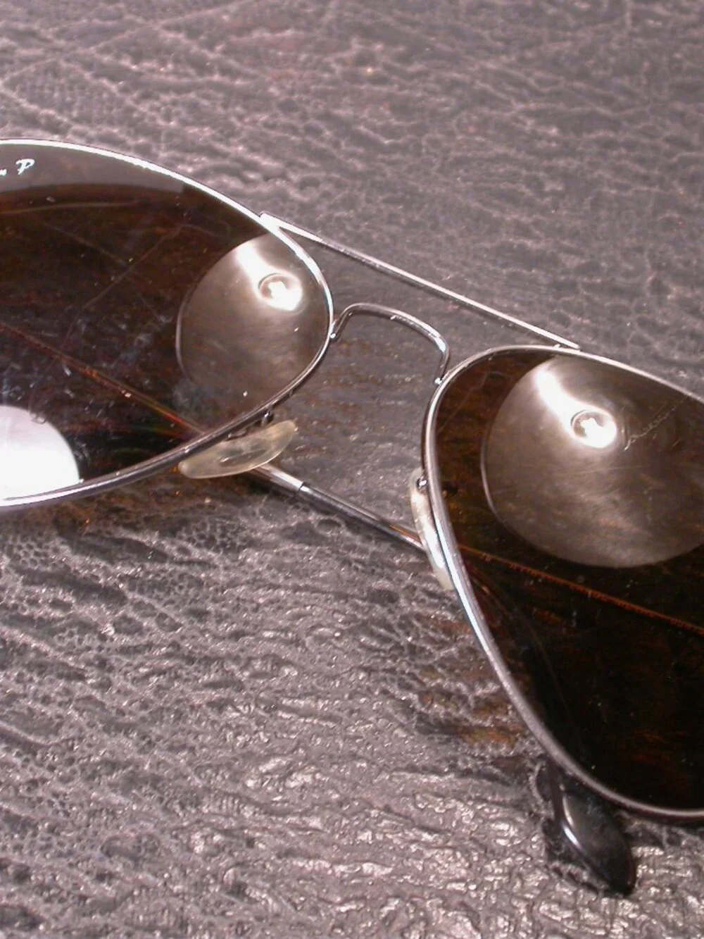 Ray Ban Gunmetal Silver Aviator Sunglasses Made in ITALY RB3025 FRAME ONLY